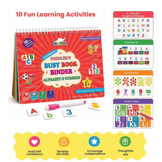 Cleverkins ABC & 123 Learning– Busy Book
