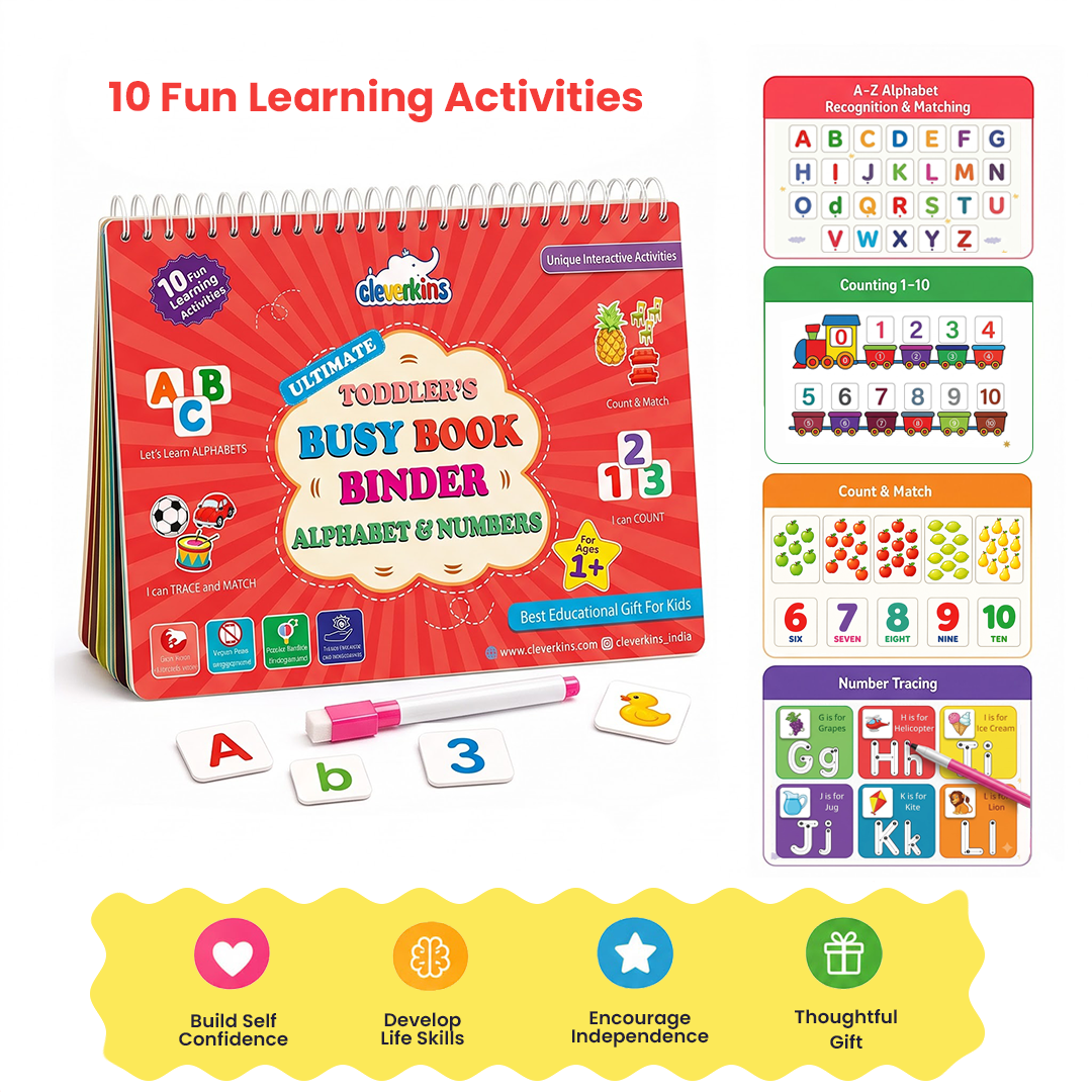 Cleverkins ABC & 123 Learning– Busy Book