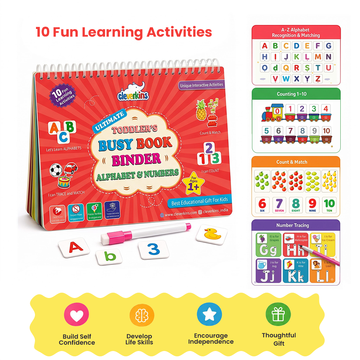 Cleverkins ABC & 123 Learning– Busy Book