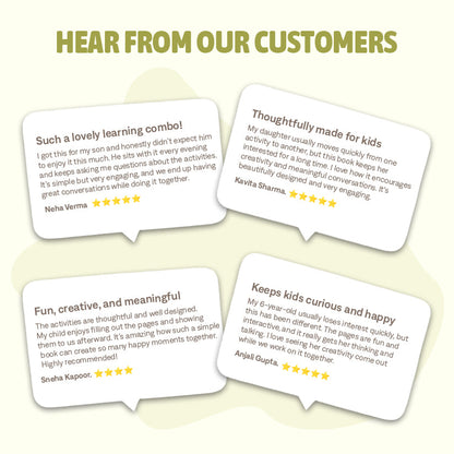 Reviews from customers on a light background